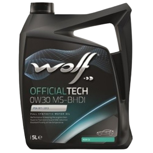 Моторное масло Wolf OfficialTech 0W-30 MS-BHDI, 5л 